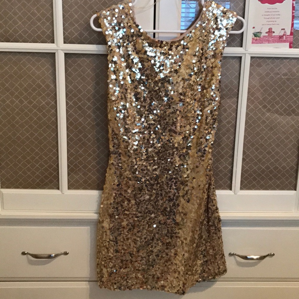 Gold Sequin Dress